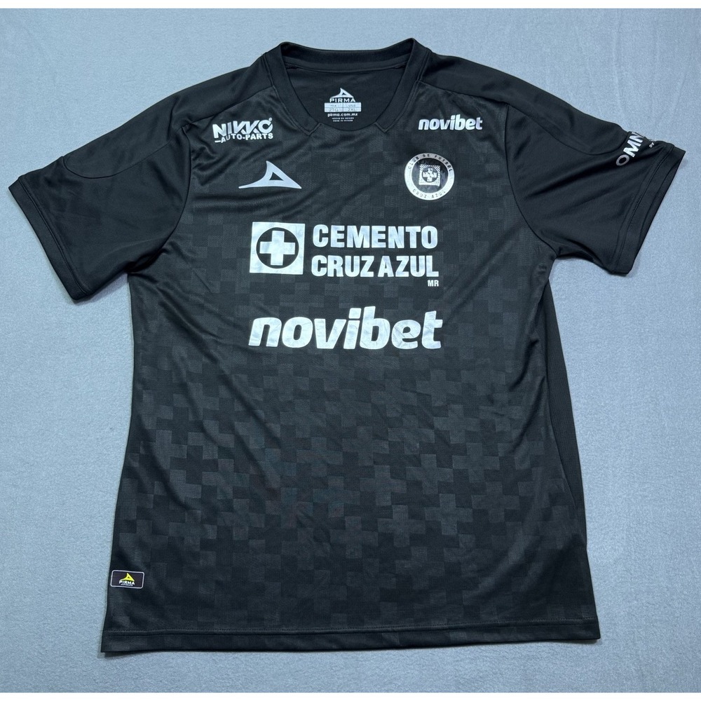 Pirma Cruz Azul 2024 2025 Away Soccer Jersey Black Mens 2XL Liga MX Novibet